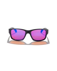 Blublocker Black Matte Polarized wayfarer with blue Mirror 4210K