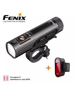 Fenix sykkellykt BC26R og baklykt BC05R