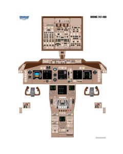Plakat 747-400 Cockpit