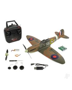 Top RC Hobby Spitfire 450mm Gyro Grønn/Brun RTF